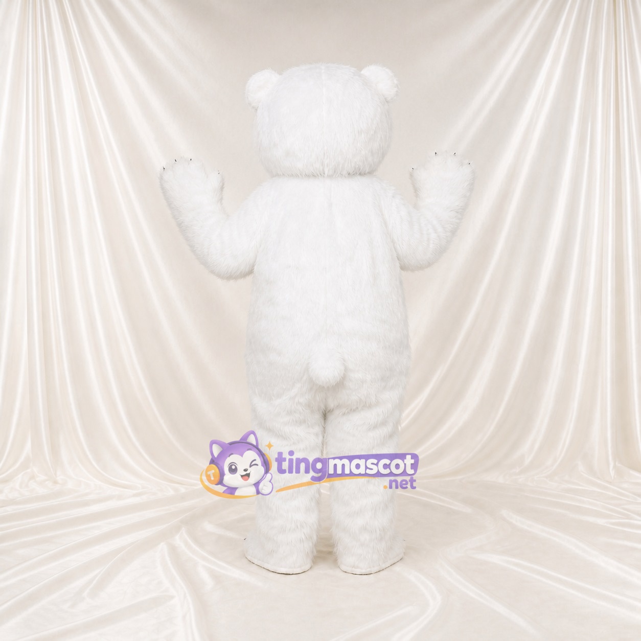 Soft Black Polar Bear Mascot Costume Full Body for Adults School Events Soft Black Polar Bear Mascot Costume Full Body for Adults School Events