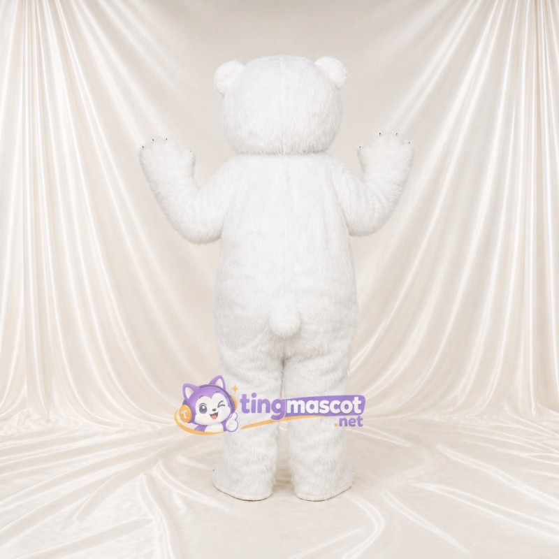 Soft Black Polar Bear Mascot Costume Full Body for Adults School Events