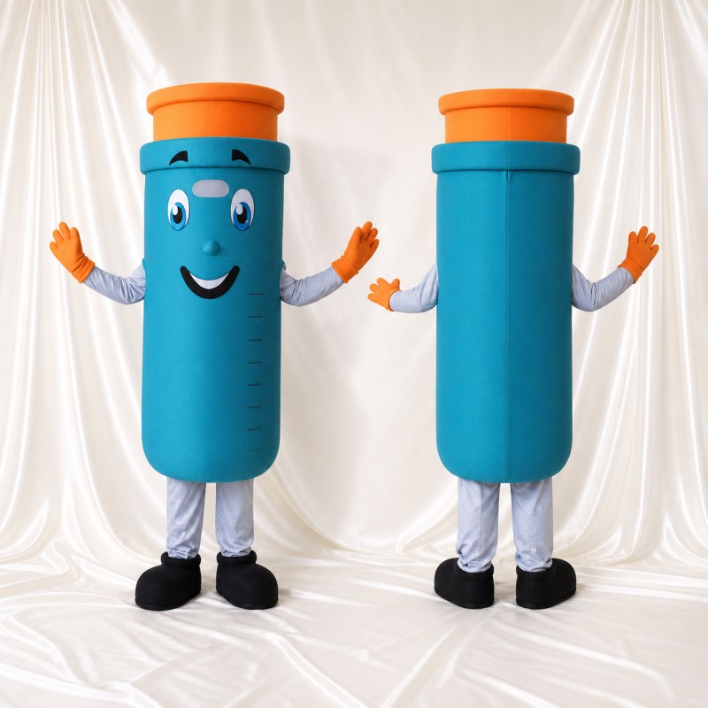 Measuring Tube Mascot Costume Full Body for Adults School Events