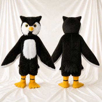 Broad Feather Owl Mascot Costume Full Body for Adults School Events