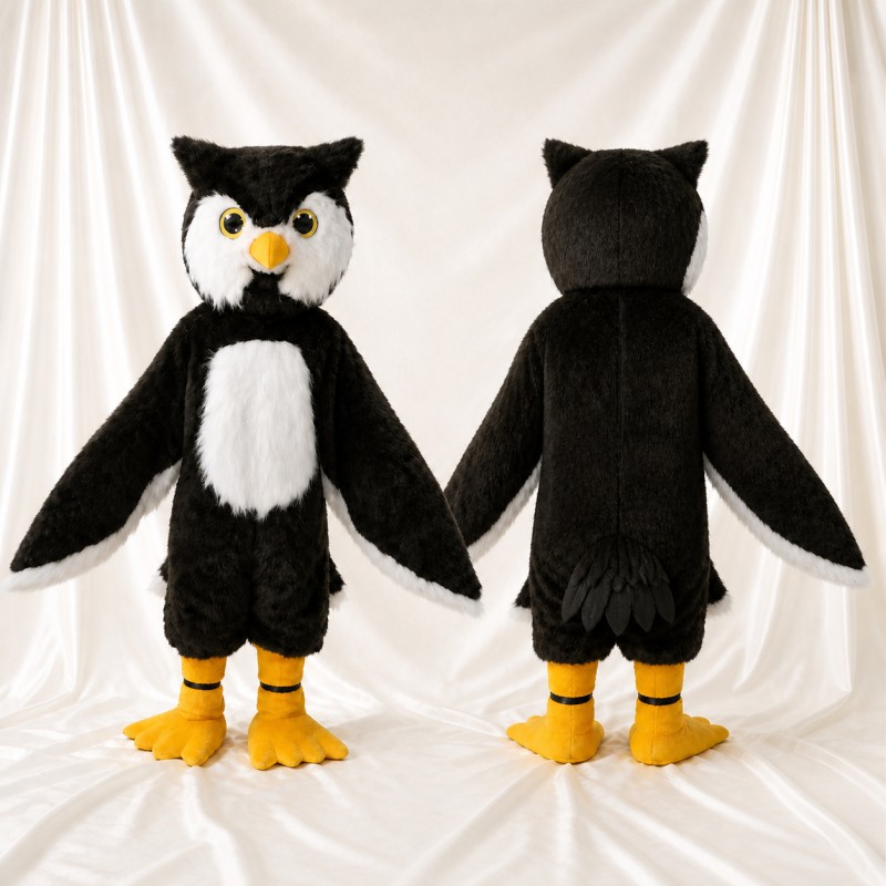 Broad Feather Owl Mascot Costume Full Body for Adults School Events