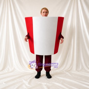 Bac de Pop corn Costume de mascotte intégral pour adultes Événements