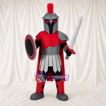 Silver Ancient Warrior Mascot Costume Full Body for Adults Museums