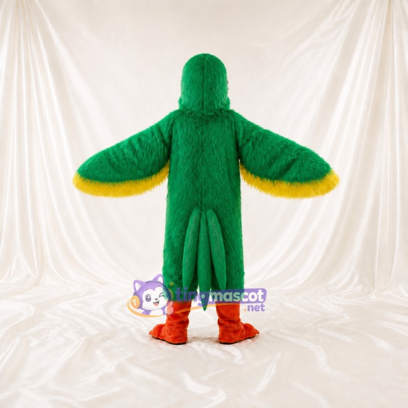 Green Parrot Mascot Costume Full Body for Adults Zoos