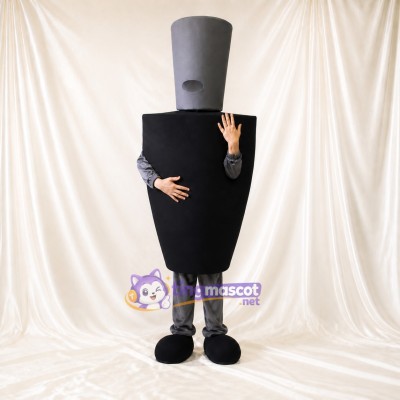 Black Cosmetic Bottle Mascot Costume Full Body for Adults Promotions