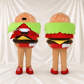Tan Hamburger Costume de mascotte intégral pour adultes Événements gastronomiques