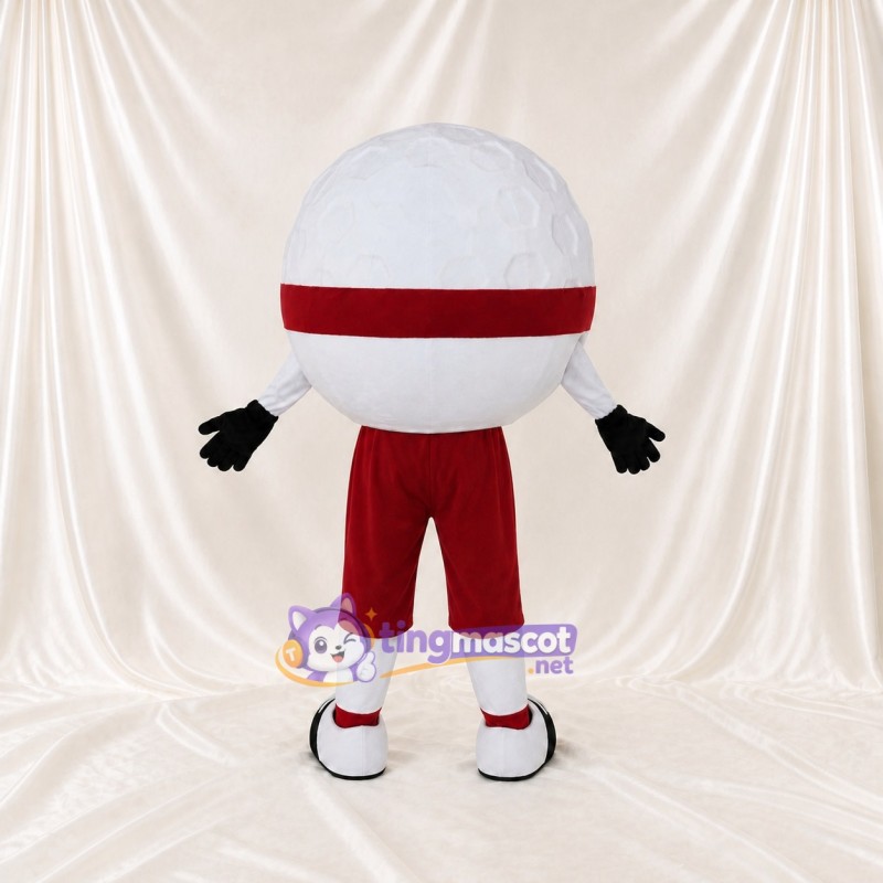 White Round Character Mascot Costume Full Body for Adults Sports Events