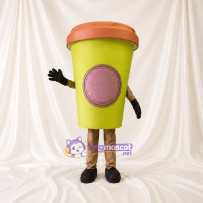 Gobelet de boisson orange lime Costume de mascotte intégral pour adultes Événements gastronomiques