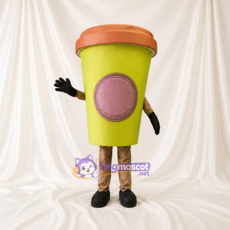 Gobelet de boisson orange lime Costume de mascotte intégral pour adultes Événements gastronomiques