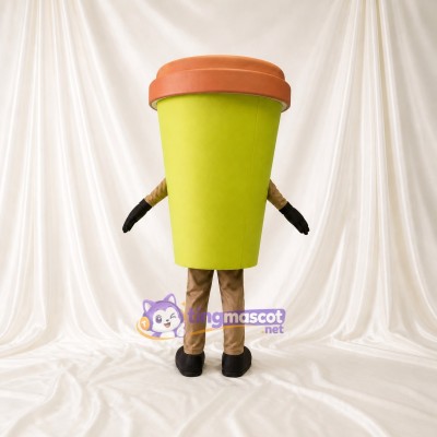 Gobelet de boisson orange lime Costume de mascotte intégral pour adultes Événements gastronomiques