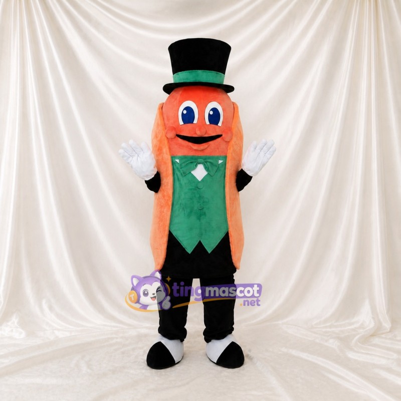 Gentleman Carrot Mascot Costume Full Body for Adults Events