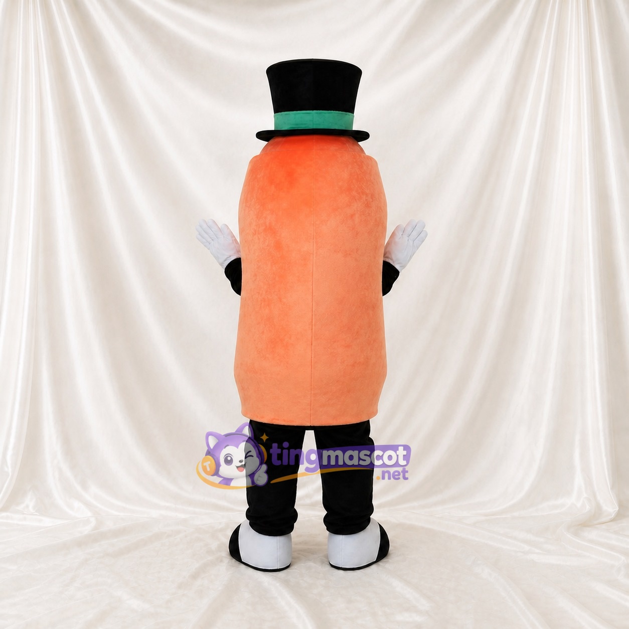 Gentleman Carrot Mascot Costume Full Body for Adults Events Gentleman Carrot Mascot Costume Full Body for Adults Events