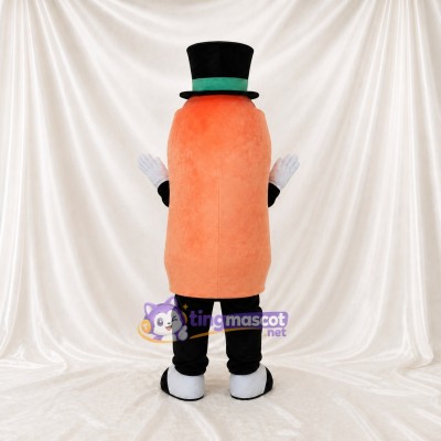 Gentleman Carrot Mascot Costume Full Body for Adults Events