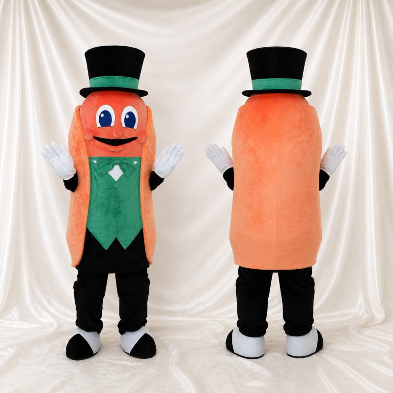 Gentleman Carrot Mascot Costume Full Body for Adults Events