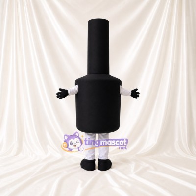 Black Tall Black Lipstick Mascot Costume Full Body for Adults Promotions