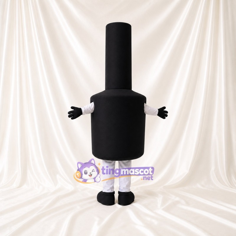 Black Tall Black Lipstick Mascot Costume Full Body for Adults Promotions