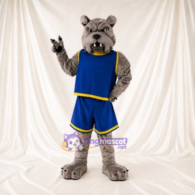 Bulldog Athlete Mascot Costume Full Body for Adults Sports Events