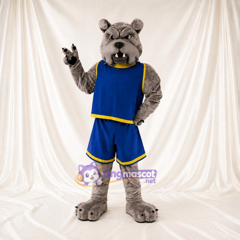 Bulldog Athlete Mascot Costume Full Body for Adults Sports Events