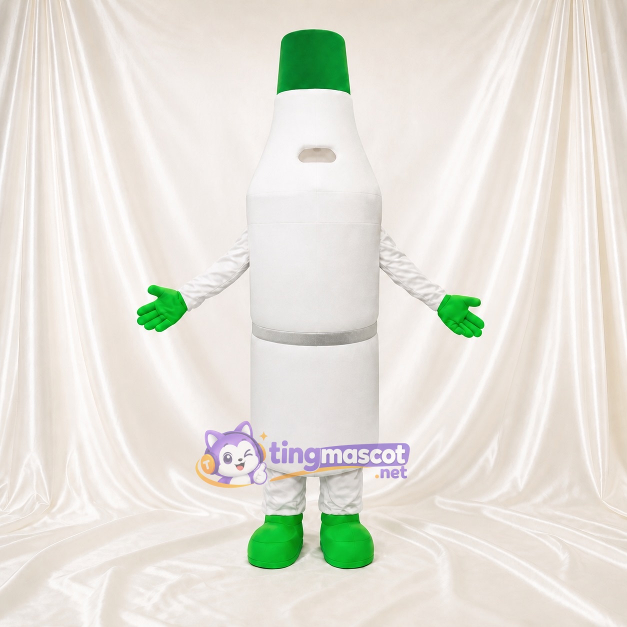 Bouteille blanche Costume de mascotte intégral pour adultes Salons professionnels Bouteille blanche Costume de mascotte intégral pour adultes Salons professionnels