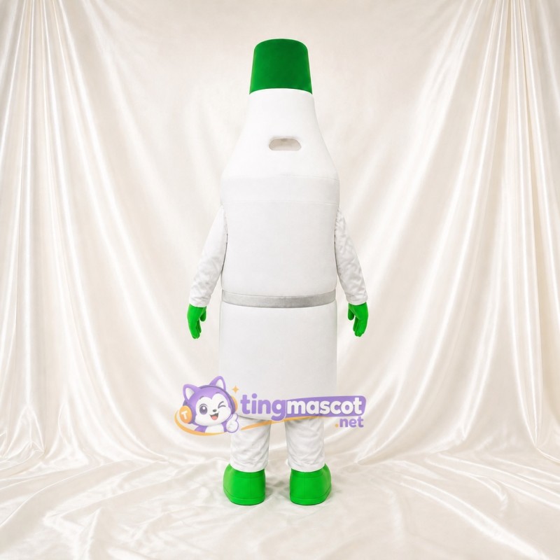 White Bottle Mascot Costume Full Body for Adults Trade Shows