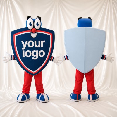 Shield Mascot Costume Full Body for Adults Sports Events
