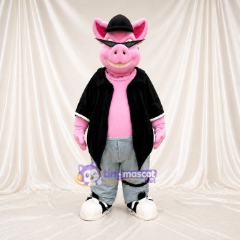 Pig Cowboy Mascot Costume Full Body for Adults Food Events