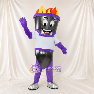 Torch Mascot Costume Full Body for Adults School Events
