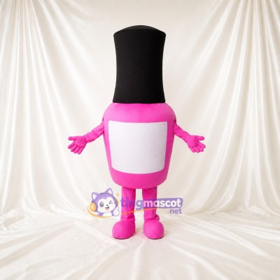 Rose Noir Blanc Rouge à lèvres tube rose Costume de mascotte intégral pour adultes Promotions