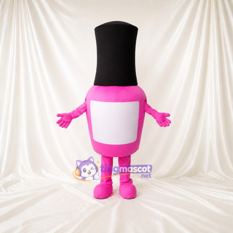 Rose Noir Blanc Rouge à lèvres tube rose Costume de mascotte intégral pour adultes Promotions