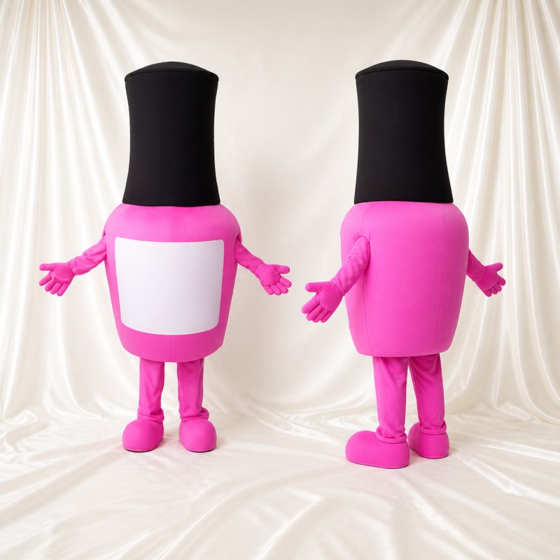 Rose Noir Blanc Rouge à lèvres tube rose Costume de mascotte intégral pour adultes Promotions