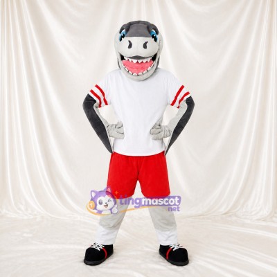 Shark Athlete Mascot Costume Full Body for Adults Sports Events