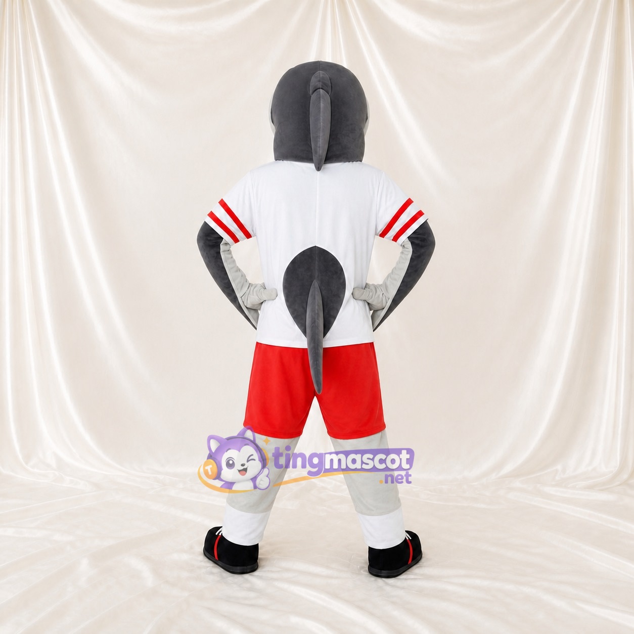 Shark Athlete Mascot Costume Full Body for Adults Sports Events Shark Athlete Mascot Costume Full Body for Adults Sports Events