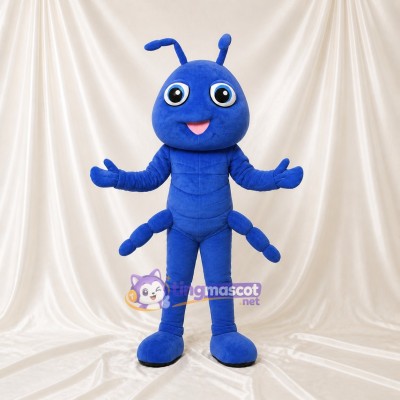 Royal Blue Ant Mascot Costume Full Body for Adults School Events