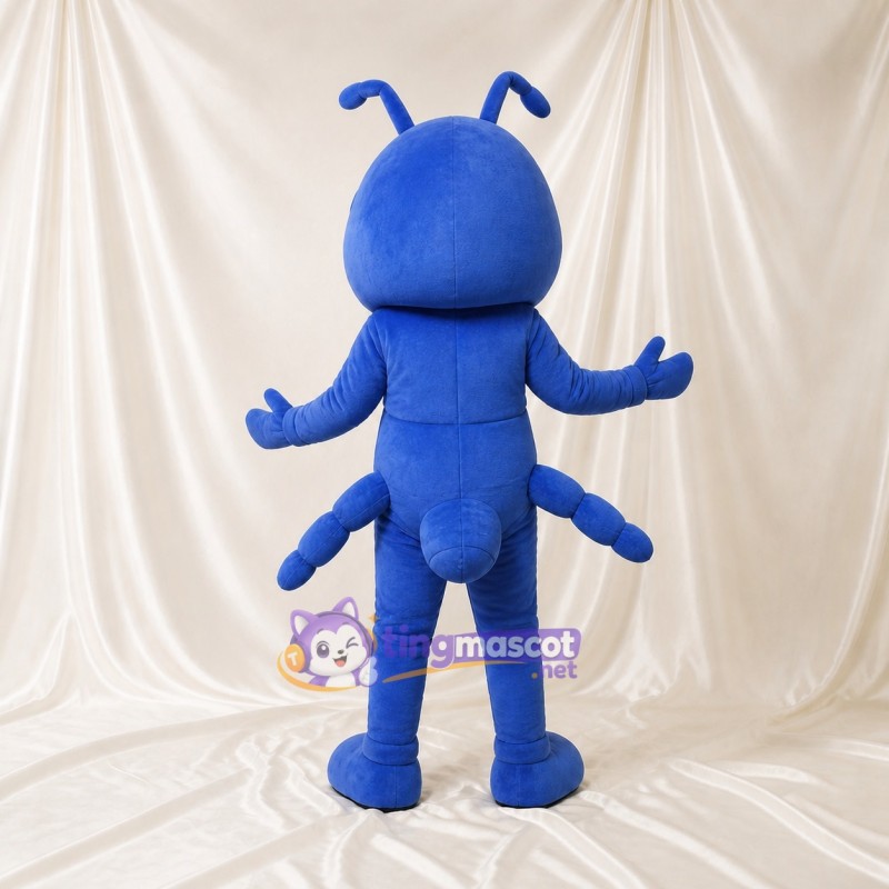 Royal Blue Ant Mascot Costume Full Body for Adults School Events