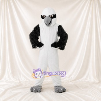 Black Feather Eagle Mascot Costume Full Body for Adults Sports Events