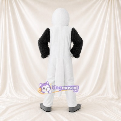 Black Feather Eagle Mascot Costume Full Body for Adults Sports Events