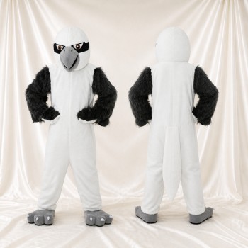 Black Feather Eagle Mascot Costume Full Body for Adults Sports Events