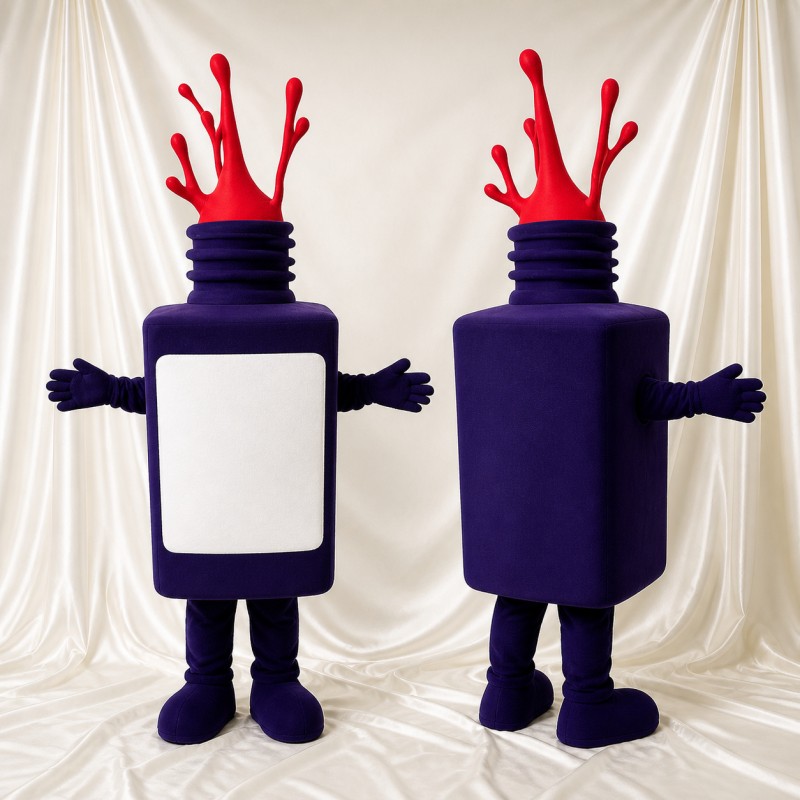 Ink Bottle Mascot Costume Full Body for Adults School Events