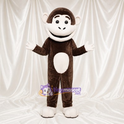 White Face Monkey Mascot Costume Full Body for Adults Zoos