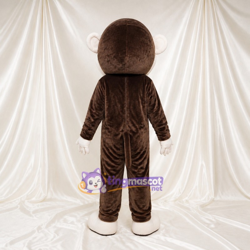 White Face Monkey Mascot Costume Full Body for Adults Zoos