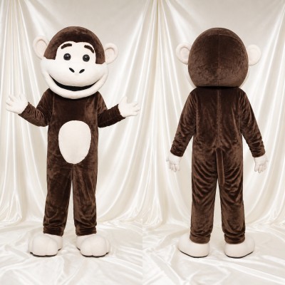 White Face Monkey Mascot Costume Full Body for Adults Zoos