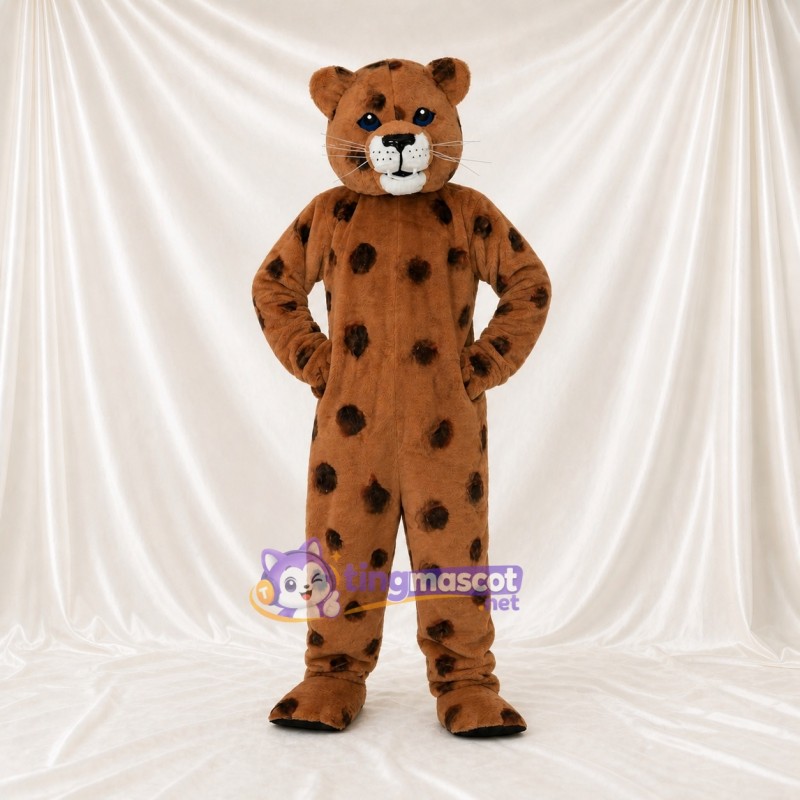 Cheetah Mascot Costume Full Body for Adults School Events