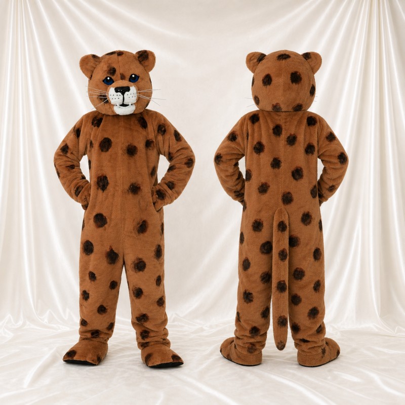 Cheetah Mascot Costume Full Body for Adults School Events