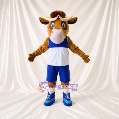 Bull Athlete Mascot Costume Full Body for Adults Sports Events