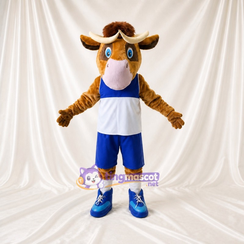 Bull Athlete Mascot Costume Full Body for Adults Sports Events
