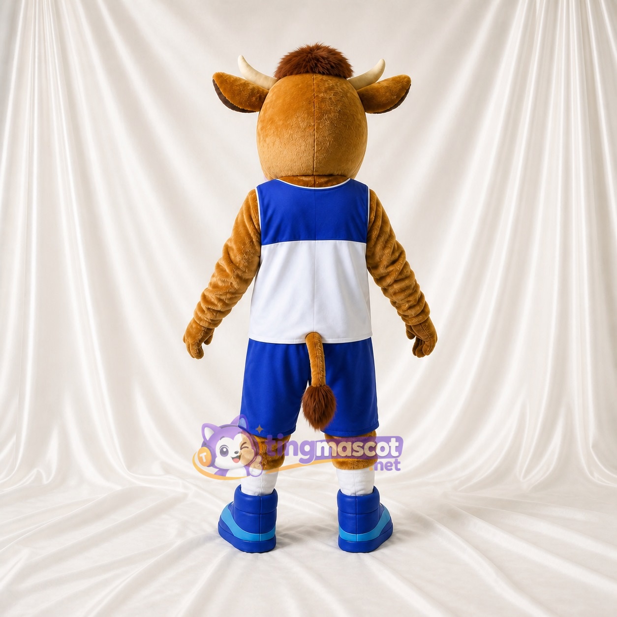 Bull Athlete Mascot Costume Full Body for Adults Sports Events Bull Athlete Mascot Costume Full Body for Adults Sports Events