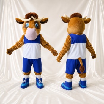 Bull Athlete Mascot Costume Full Body for Adults Sports Events