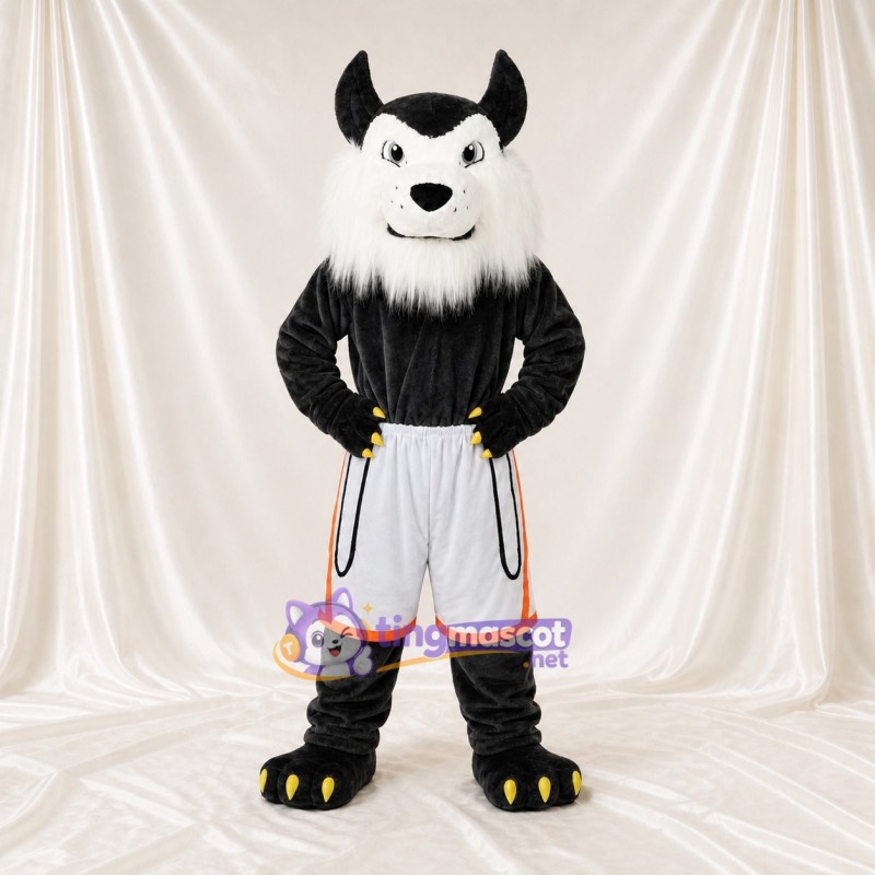 Wolf Athlete Mascot Costume Full Body for Adults Sports Events