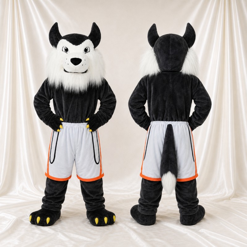 Wolf Athlete Mascot Costume Full Body for Adults Sports Events