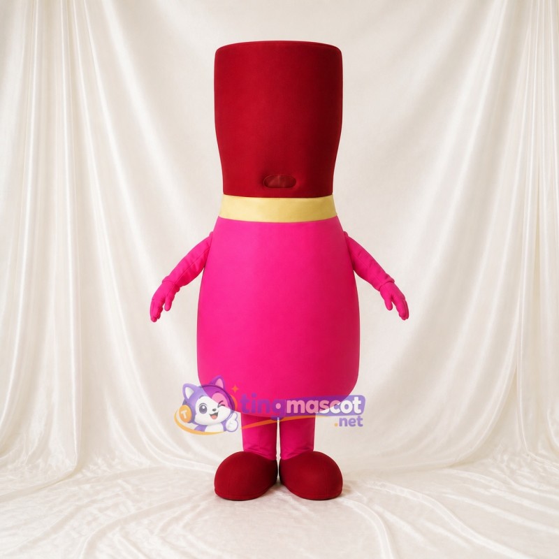 Pink Cosmetic Bottle Mascot Costume Full Body for Adults Promotions